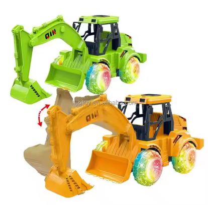 Electric Excavator Toy Flash Light Music Toy Car